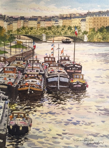 Aquarelle Originale Paris